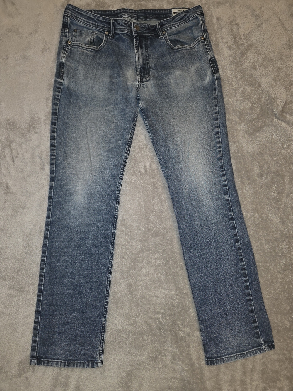 Buffalo David Bitton Jackson-X Men’s 36x34 Straight Stretch Jeans Medium Wash